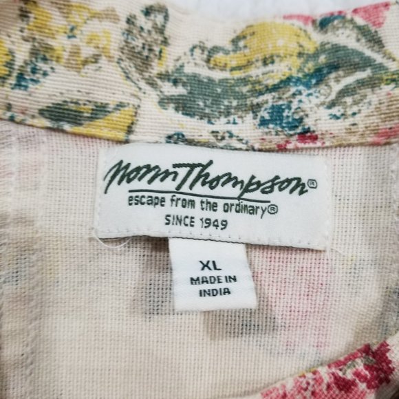 Vintage Norm Thompson Floral Blazer or Jacket - Made in India - XL - Picture 2 of 11